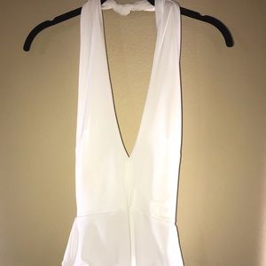 White Halter Body Suit